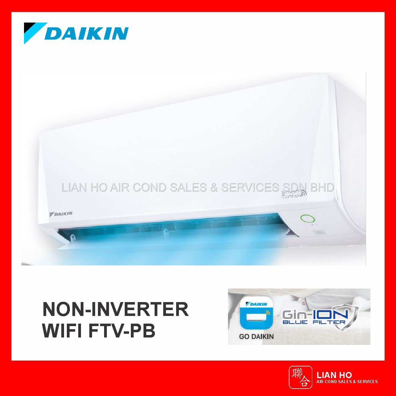 Daikin Wall Mounted R Non Inverter Wifi Ftv Pb Lian Ho Air Cond